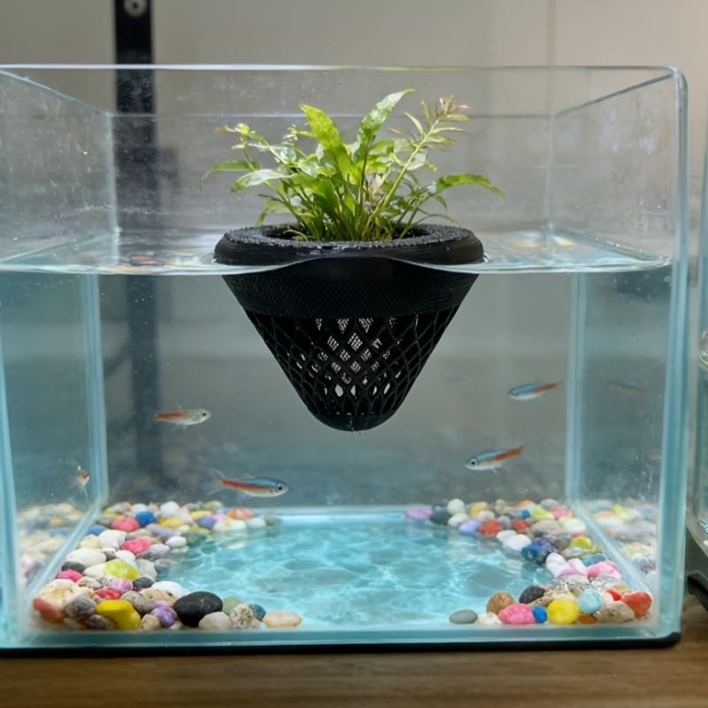 Plant Aquarium Pot - Hydroponic Floating Aquarium Planting Basket Soilless
