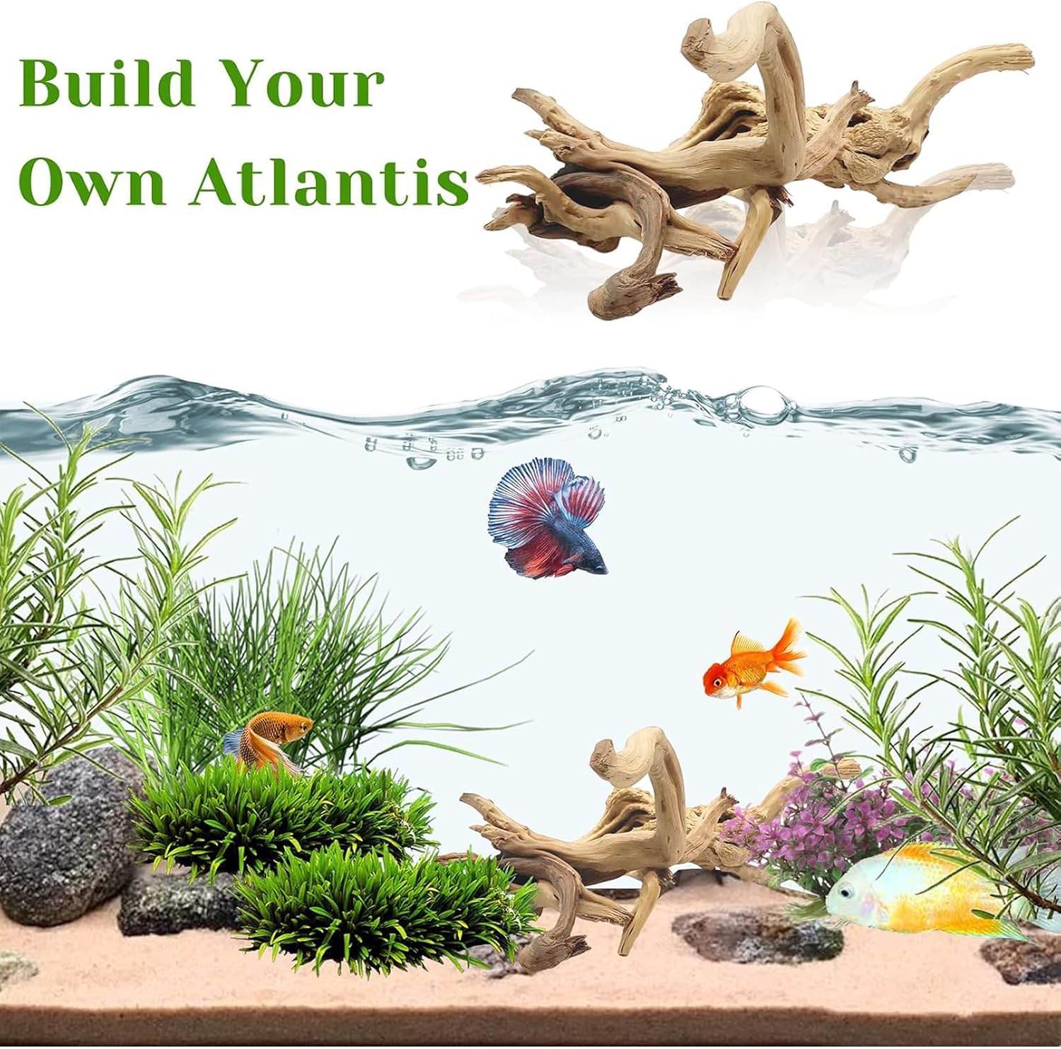 1PC  20-25CM Natural Driftwood - огляд і ціна Aquarium Driftwood