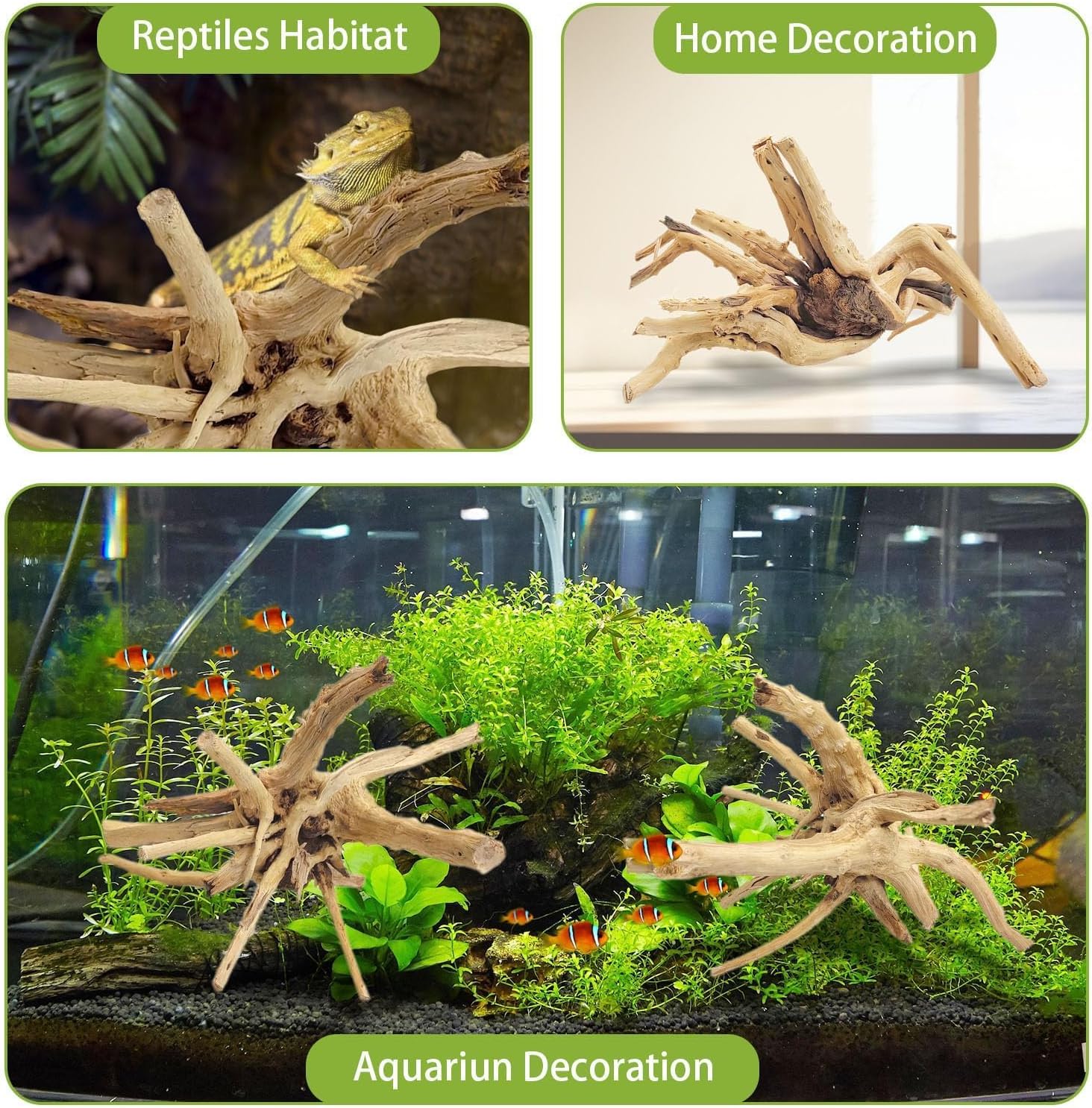 1PC  20-25CM Natural Driftwood - огляд і ціна Aquarium Driftwood