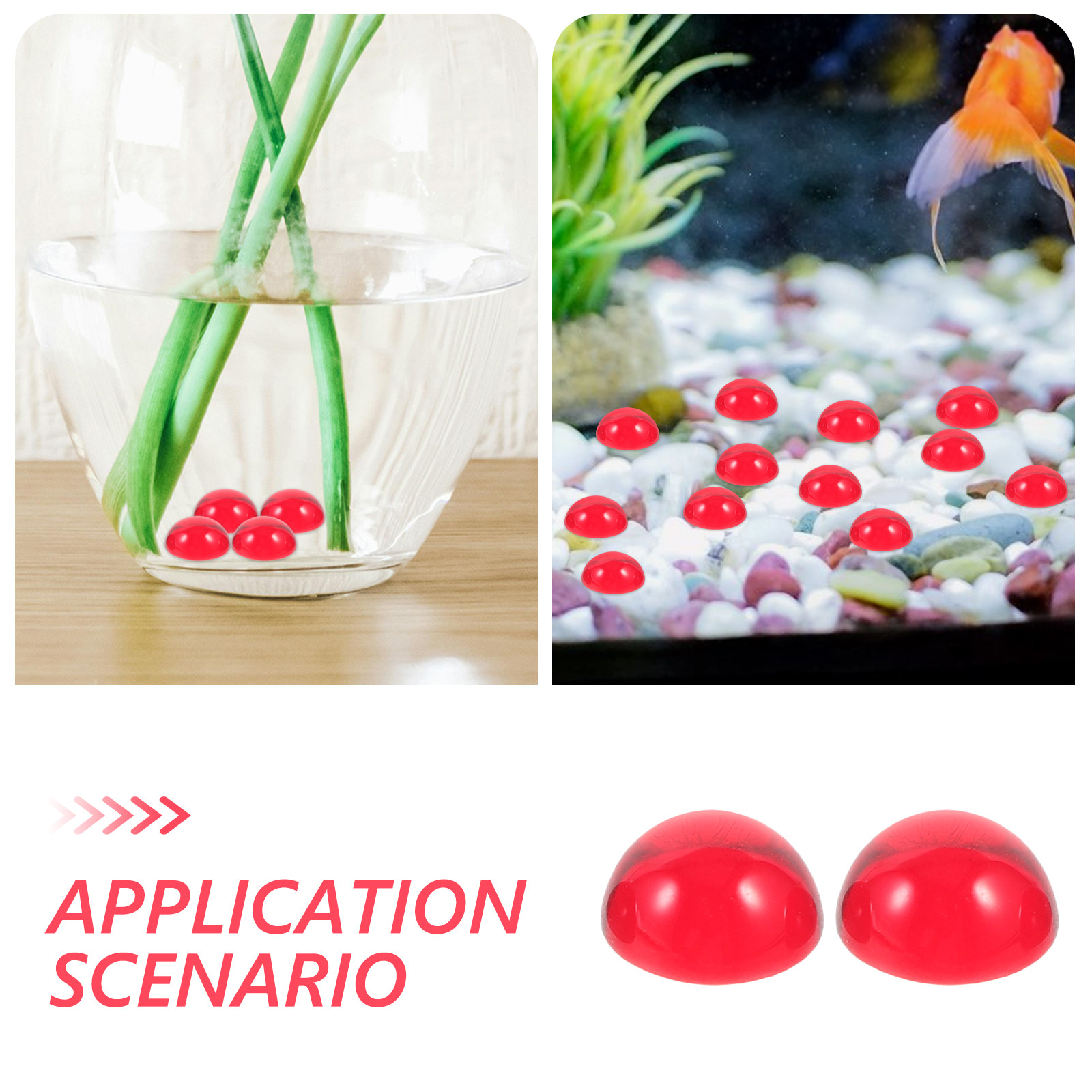 50Pcs Red Glass Pebbles Vase F - огляд і ціна Planted Tank