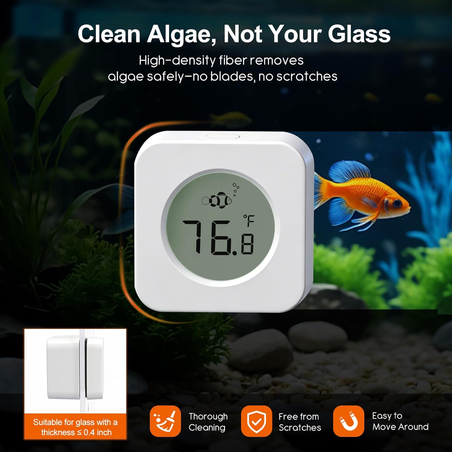 Aquarium Magnetic Cleaner with - огляд і ціна Planted Aquarium Cleaning
